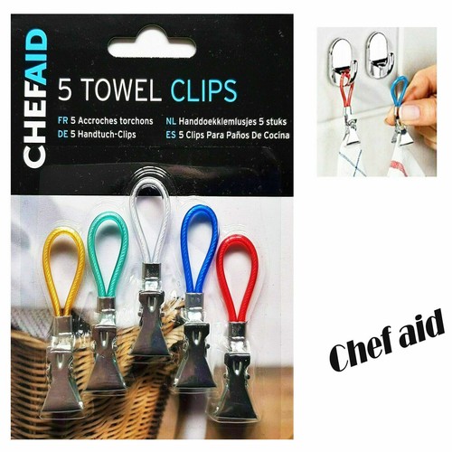 Tea towel colourful clips - tea,